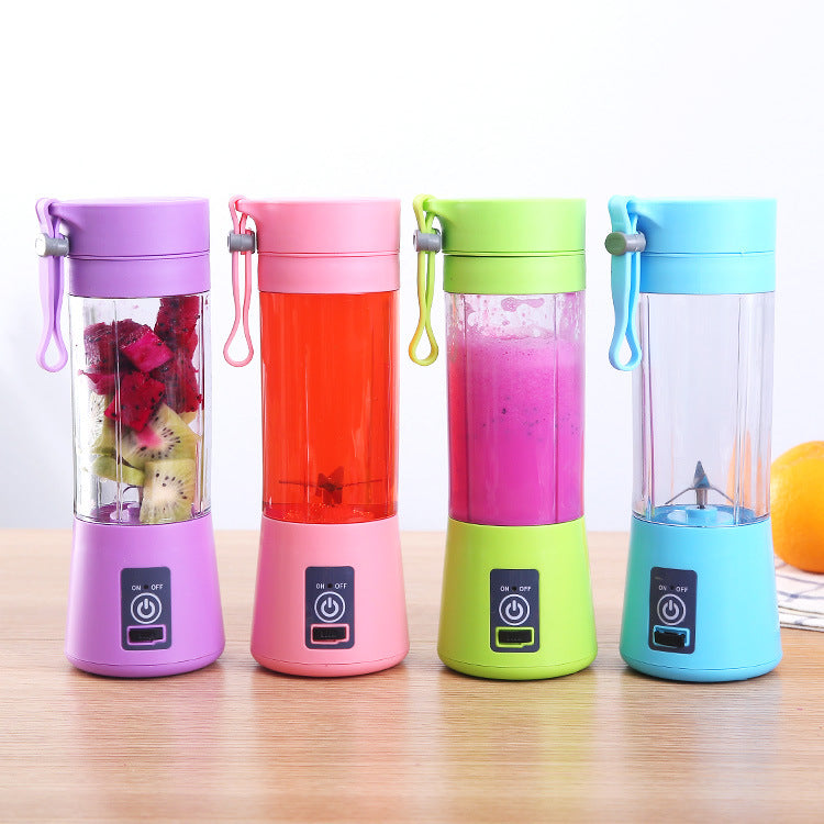 IMMEKEY Portable Blender, Rechargeable USB, 380ml Travel Fruit and Vegetable Juicer with 6 Blades