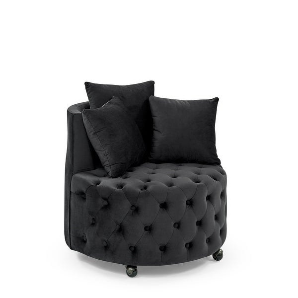 Modern Accent Sofa Chair， Modern Swivel Barrel Chair