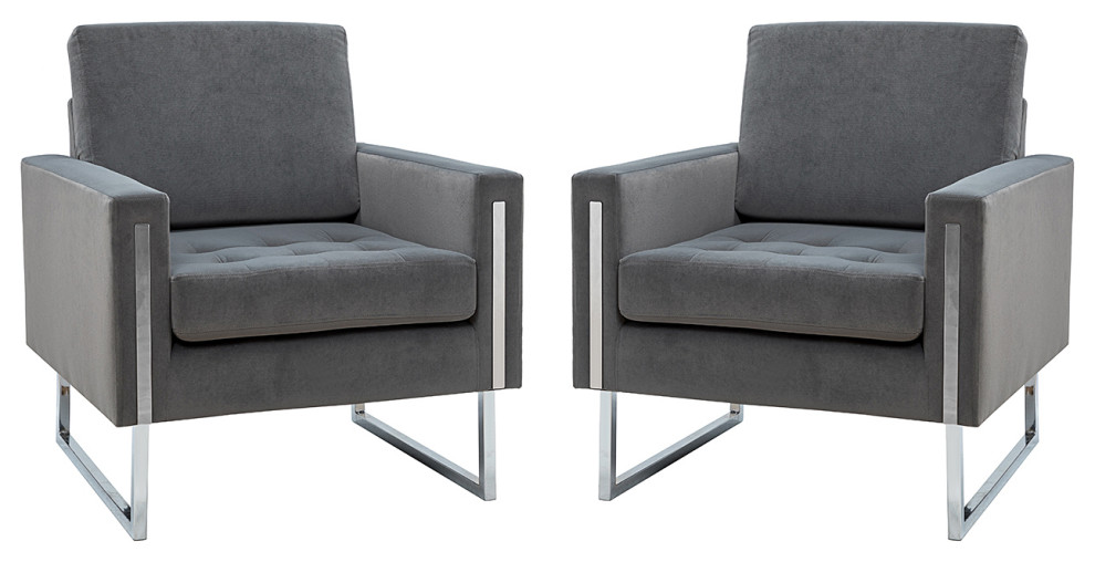 Contemporary Style Club Chair  Set of 2   Contemporary   Armchairs And Accent Chairs   by Karat Home  Houzz