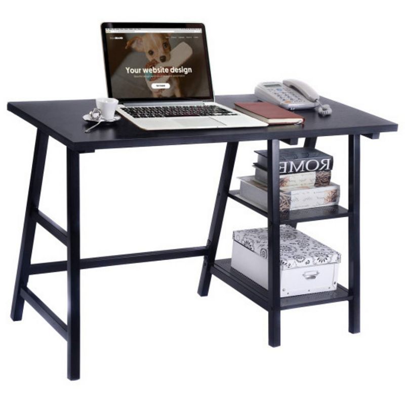 Mdf Board Computer Writing Study Desk-Black