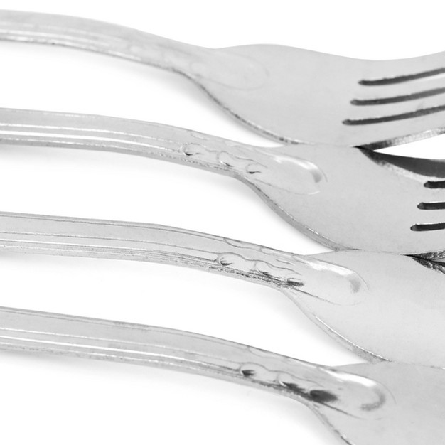 Gibson Home Abbie 4 Piece Stainless Steel Dinner Fork Set