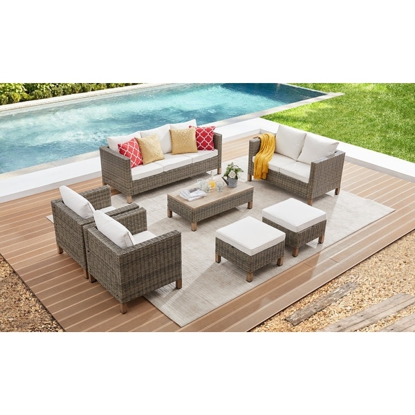 7 Piece Sectional Seating Group with Cushions