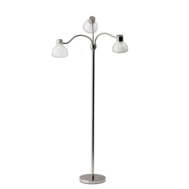 3 Arm Presley Floor Lamp Light Silver Adesso