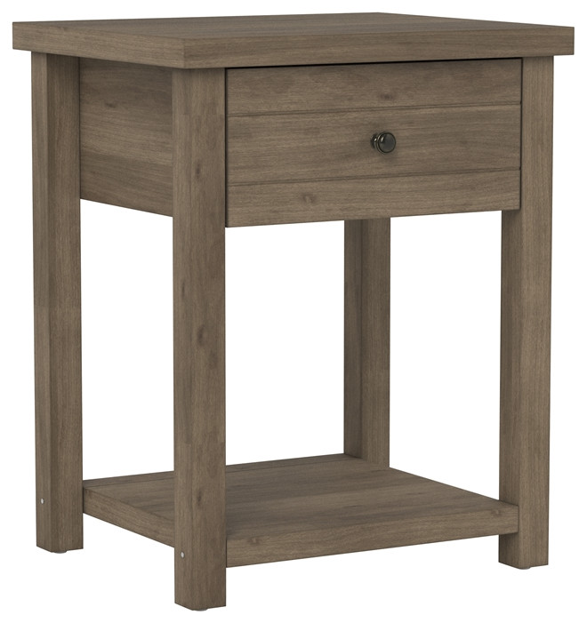 Living Essentials by Hillsdale Harmony Wood Accent Table in Knotty Gray Oak   Transitional   Side Tables And End Tables   by Homesquare  Houzz