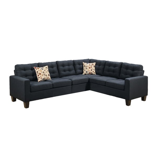 4 Piece Sectional Sofa with Pillows