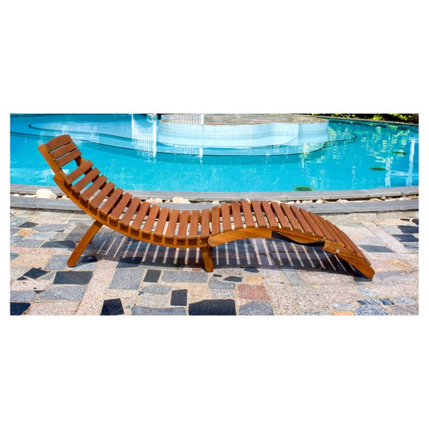 Curved Folding Chaise Lounger northbeam