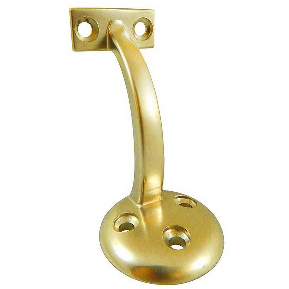 Onward 3-18 in. (80 mm) Brass General-Duty Zamak Handrail Bracket for Flat Bottom Handrail 22820BV