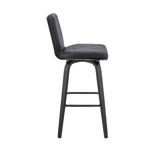 Benjara BM270031 Swivel Barstool with Channel Stit...