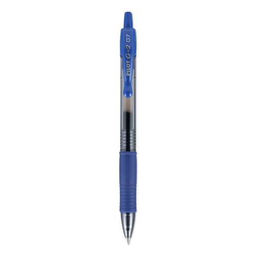 Pilot G2 Premium Retractable Gel Pen， Fine 0.7mm， Blue Ink/Barrel， 36/Pack (84066)