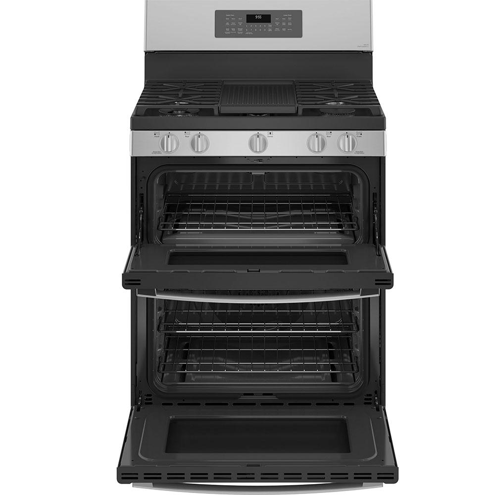 GE Profile 30-inch Freestanding Gas Range with True European Convection Technology PCGB965YPFS