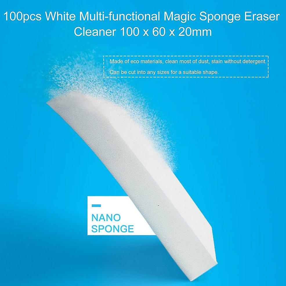 100pcs White Magic Sponge Eraser Melamine Cleaner Kitchen Cleaning Tool