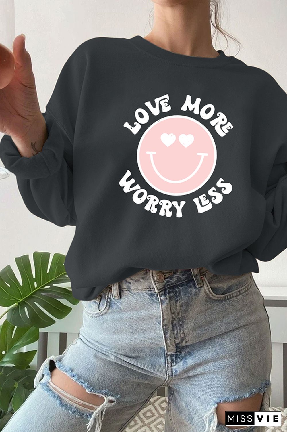 Hippie Smile Valentines Day Sweatshirt Wholesale