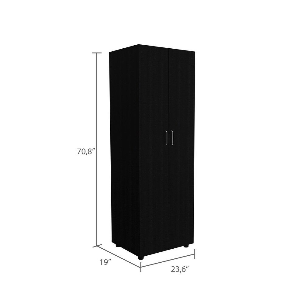 Aurora Armoire with 3 Inner Shelves  Rod  and Double Door   N/A