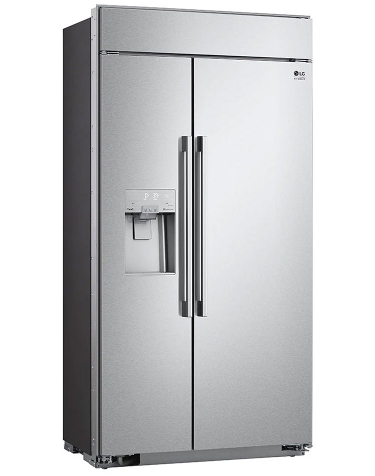 LG STUDIO 26 Cu. Ft. Stainless Steel Smart Built-In Side-By-Side Refrigerator With Ice and Water Dispenser