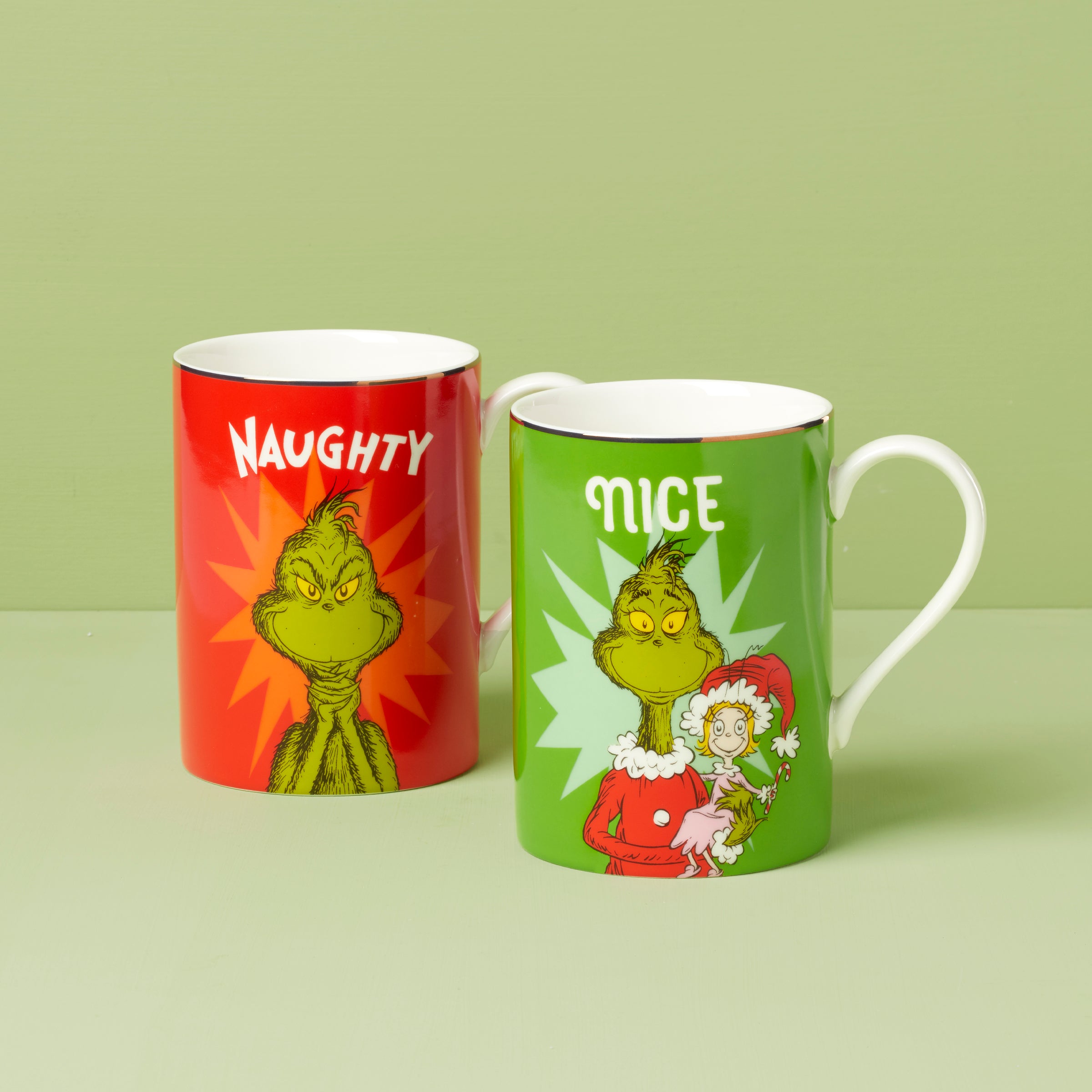 Merry Grinchmas Naughty & Nice Mug Set