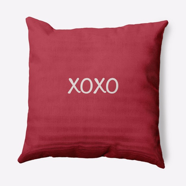 x27 xoxo x27 Valentines Square Throw Pillow E By Design