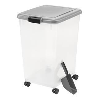 IRIS 69 Qt. Airtight Pet Food Container in Chrome 301046