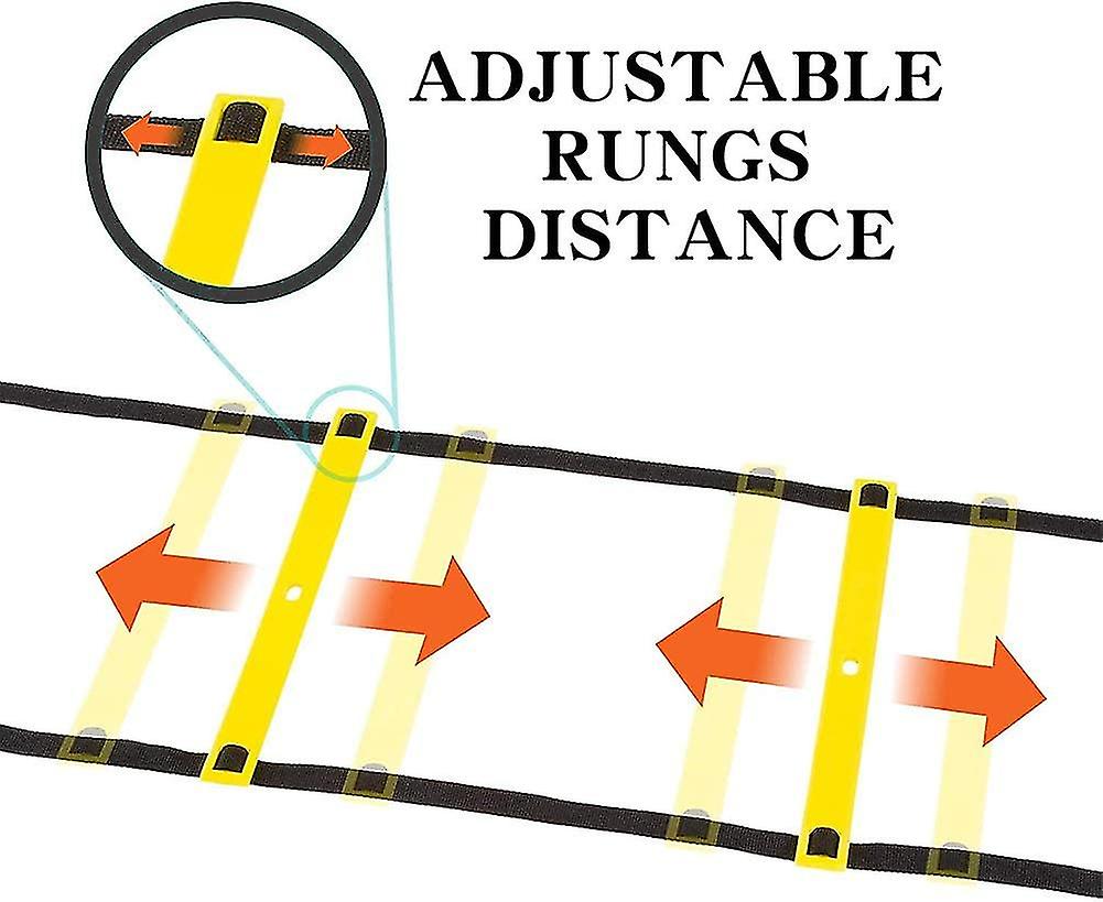 Agility Ladder Adjustable Agility Ladder Speed Training Equipment 10 Ring With Carrying Bag Ideal For Drills， Coordination And Athletic Skills Exercis