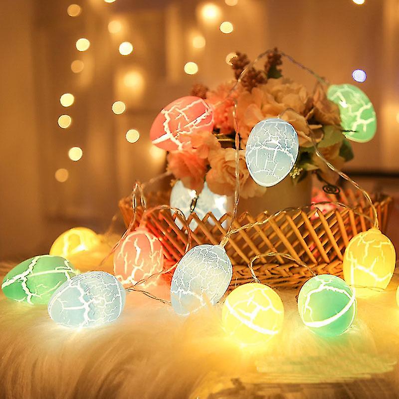 Easter Egg Light String Led Multi-color Cracked Egg String Lights Holiday Decoration Colored Lights