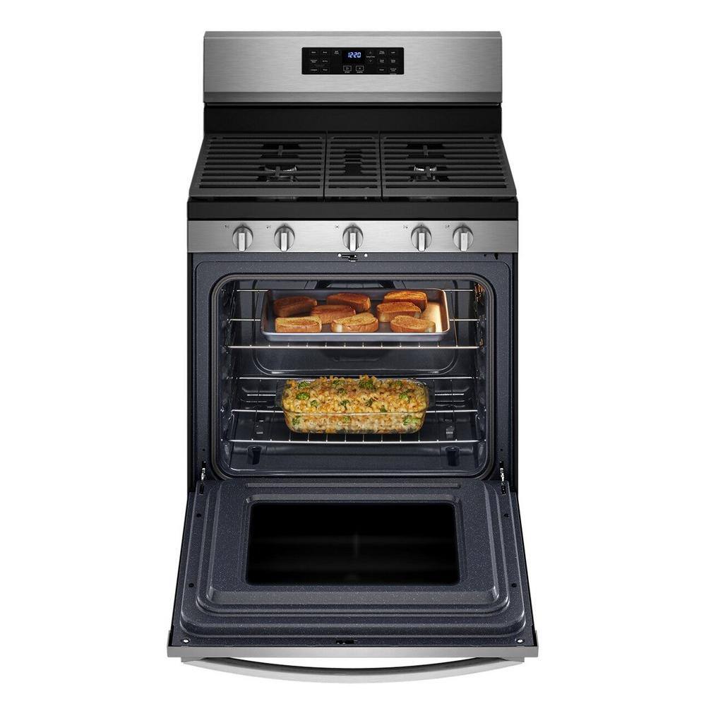 Whirlpool 30 in. 5.0 cu.ft. Gas Range with Air Fry in Fingerprint Resistant Stainless Steel WFG550S0LZ