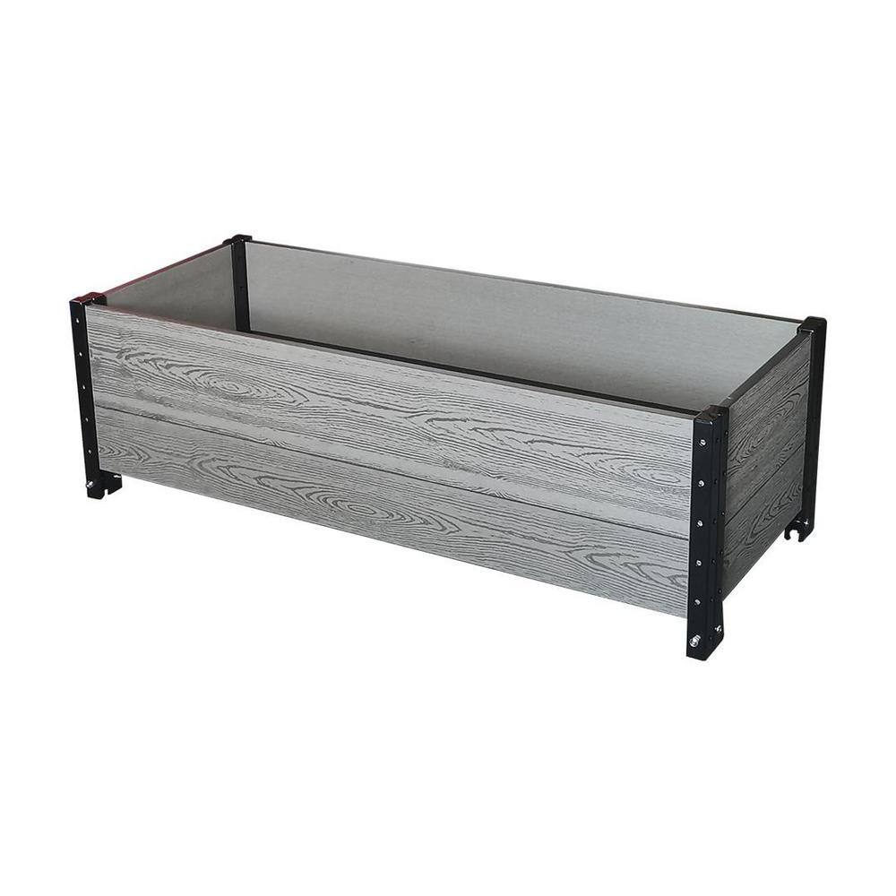 EverBloom 45 in. L x 19 in. W x 14 in. H Deckside Composite Planter Box in Grey E144519G