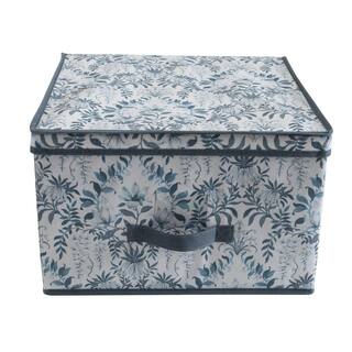 Laura Ashley 11 Gal. Jumbo Storage Box in Parterre Blue LA-95822