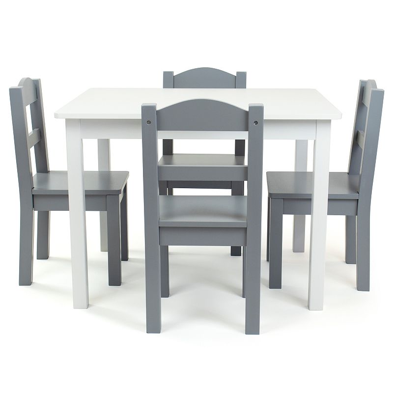 Humble Crew Kids Wood Table and 4 Chairs Set