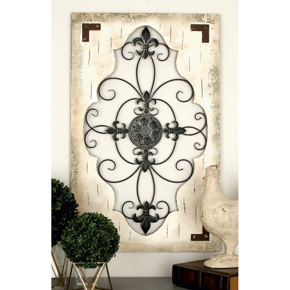 Cream Fir Rustic Wall Decor Ornamental 42 x 26 x 1