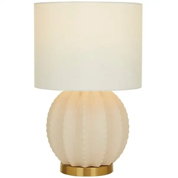 CosmoLiving by Cosmopolitan Cream Ceramic Base Table Lamp