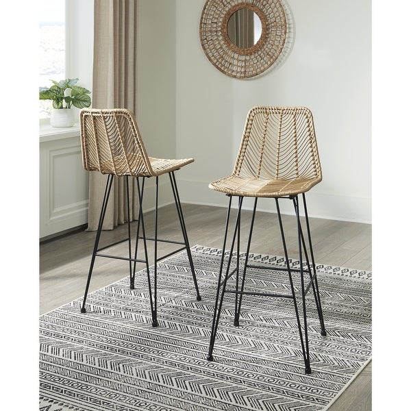 Signature Design by Ashley Angentree Upholstered Bar Stool (Set of 2)