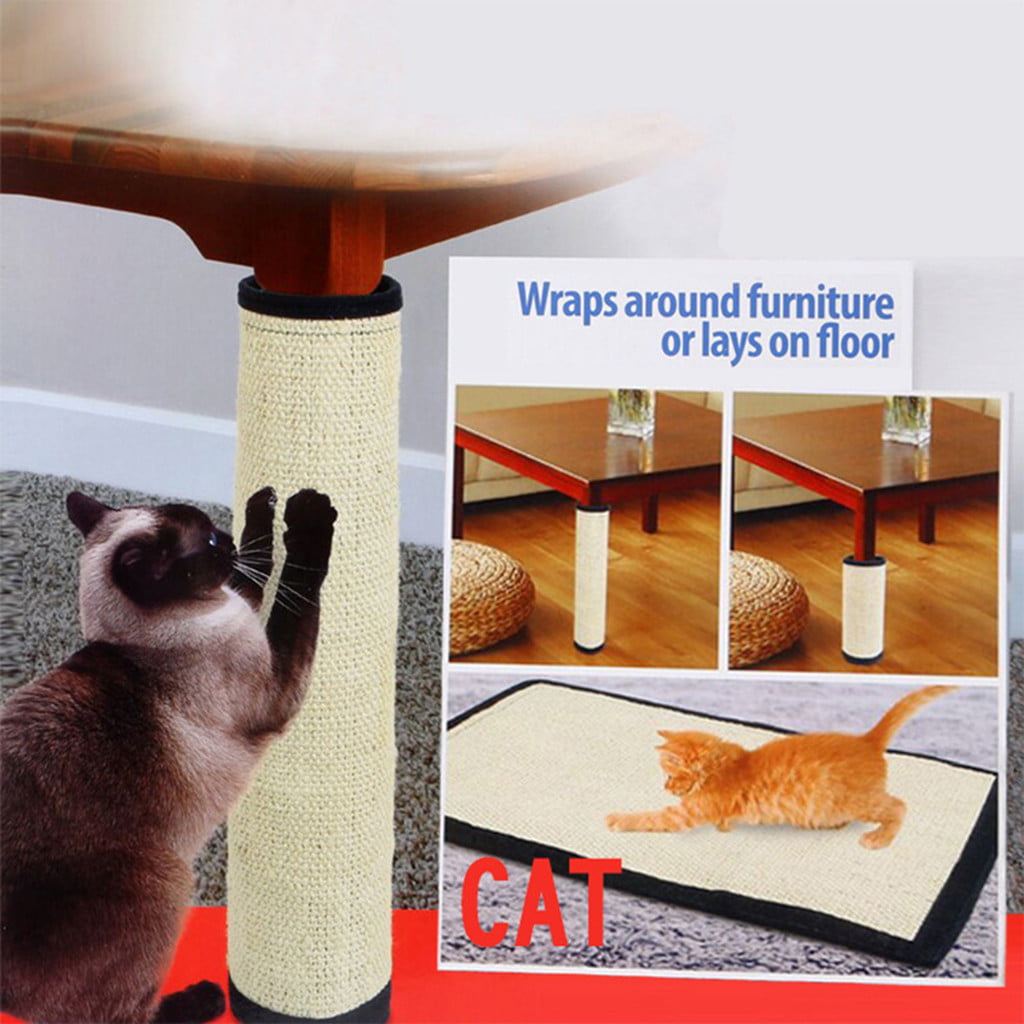 MIARHB Pet Kitten Board Sisal Scratcher Post Pole Scratching Pad Mat Cat Scratch Toy