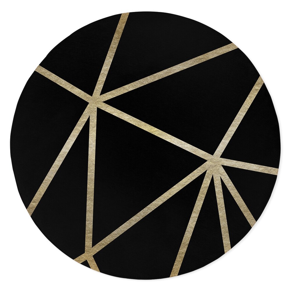 GEM BLACK   GOLD Outdoor Rug By Marina Gutierrez