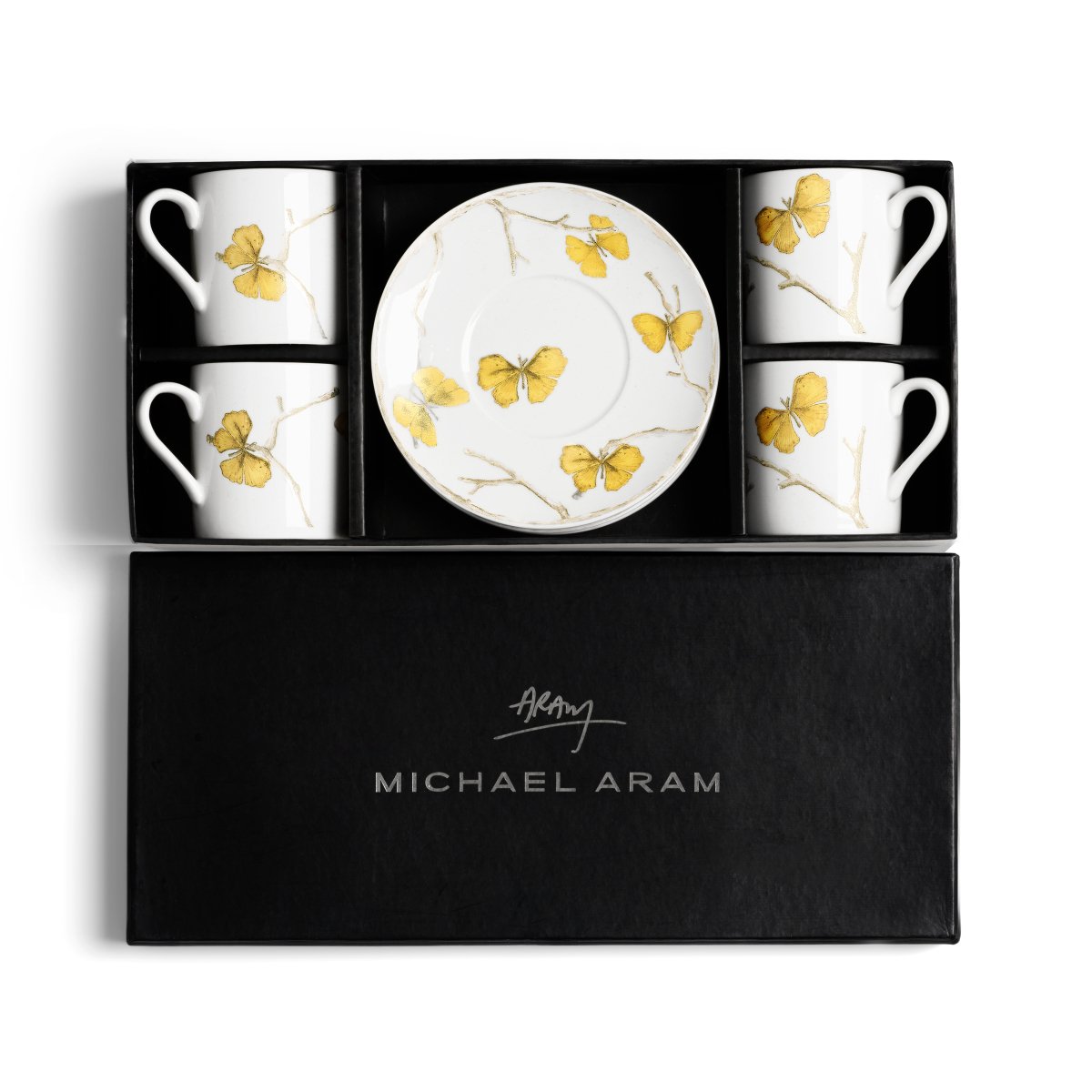 Butterfly Ginkgo Gold Demitasse