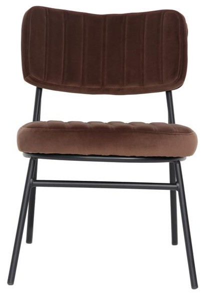 Leisuremod Marilane Velvet Accent Chair With Metal Frame Set Of 2 Ma29Br2   Midcentury   Armchairs And Accent Chairs   by clickhere2shop  Houzz