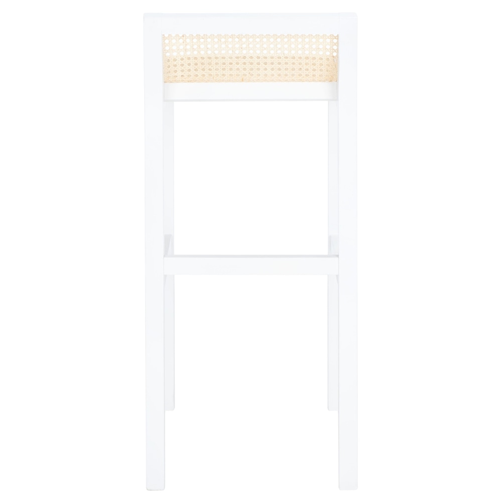 SAFAVIEH Saito Low Back Cane Bar Stool   16\