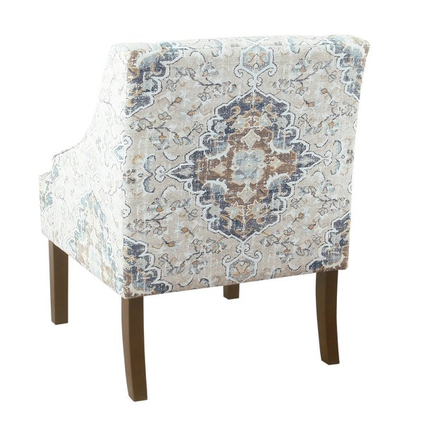 Porch and Den Holman Medallion Pattern Upholstered Swoop Armchair