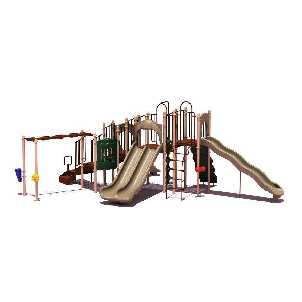 Ultra Play UPlay Today Slide Mountain (Natural) Commercial Playset with Ground Spike UPLAY-015-N