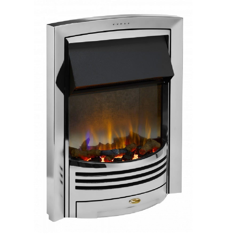 Dimplex GLN20CH Glencoe Chrome Optiflame 3D Electric Inset Fire 2kW