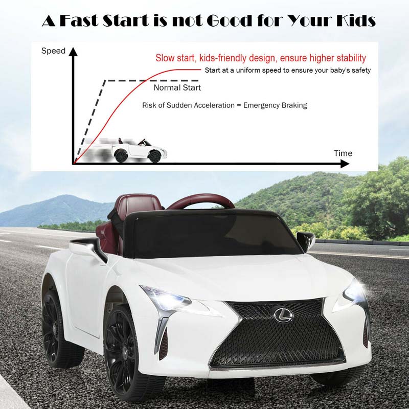 Licensed Lexus LC500 Kids Ride on Car, 12V Battery Powered Electric Vehicle Riding Toy Car with Remote Control