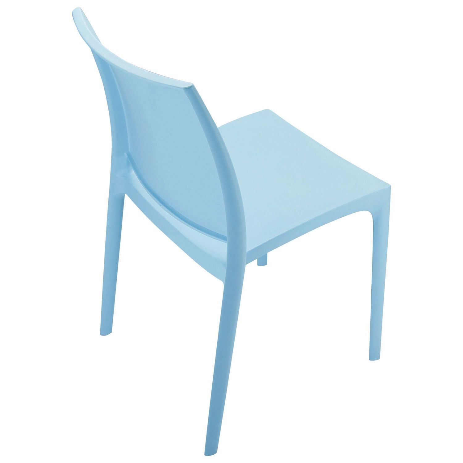 32 Blue Resin Solid Weather Resistant Outdoor Dining Chair