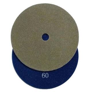 EDiamondTools 7 in. Electroplated Diamond Grinding and Polishing Pads for Concrete Stone or Masonry Wet or Dry #5060 Grit TDP70060_THD