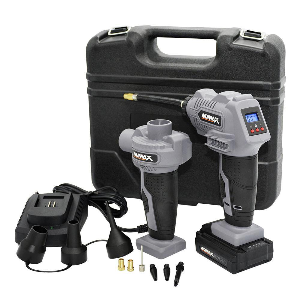 NuMax SH16VIPK Cordless 16V Power Inflator and Air Pump Kit with Case