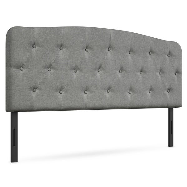 Costway Full Size Upholstered Headboard Only Adjust Button Tufted Faux - - 34824313