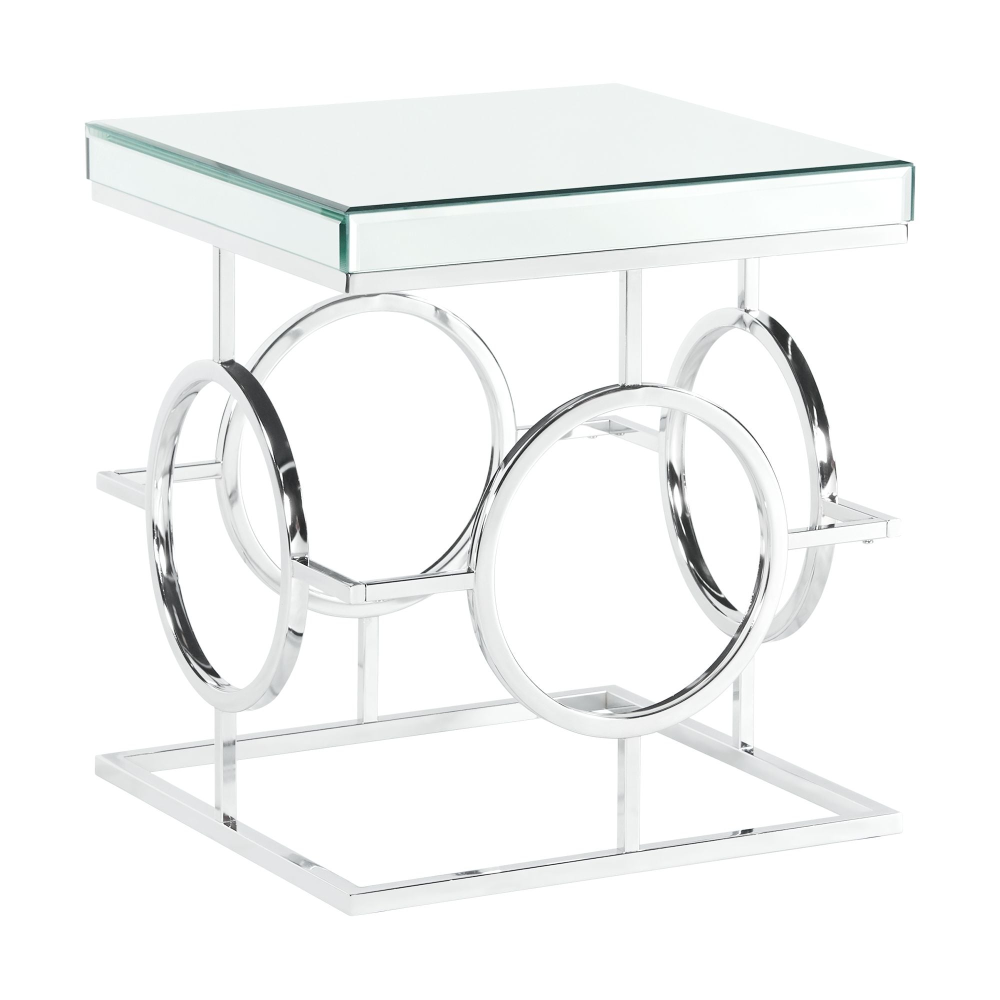 Picket House Furnishings Katie Square Mirrored End Table