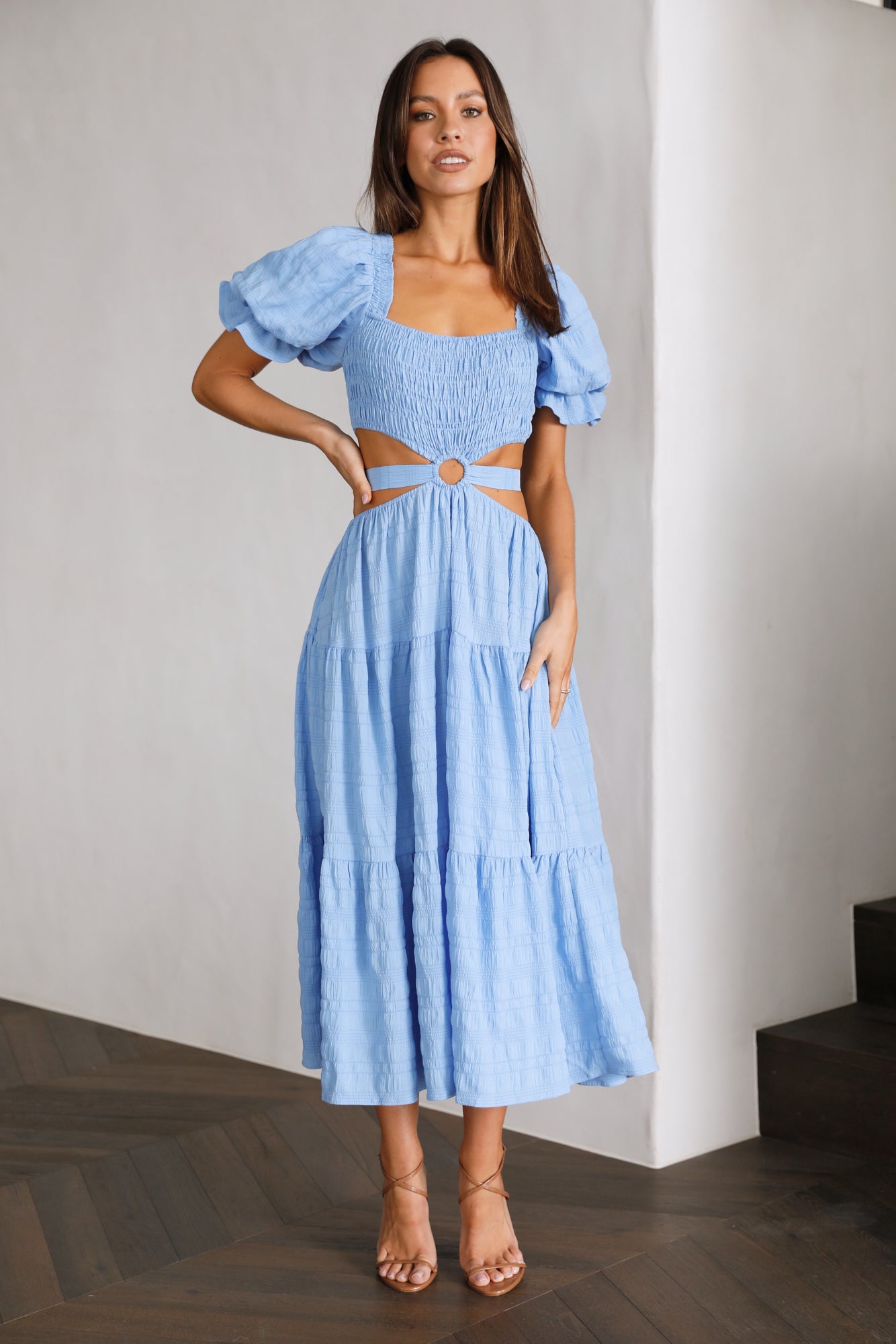 Risque Maiden Maxi Dress Blue