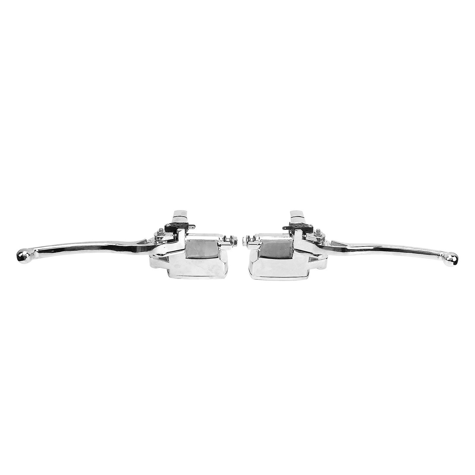 Pair Of Hydraulic Brake Master Cylinder Clutch Lever Aluminum Alloy Universal For 1in Motorcycle Handlebar