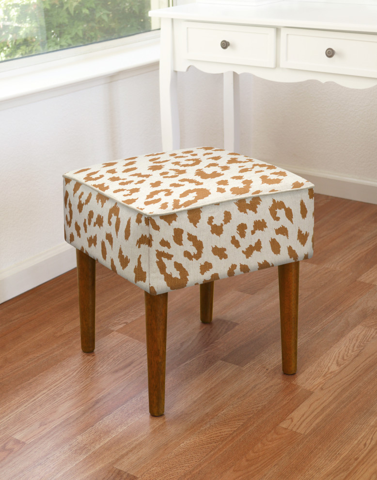 Cheetah Modern Vanity Stool   Contemporary   Vanity Stools And Benches   by 123 Creations  Houzz