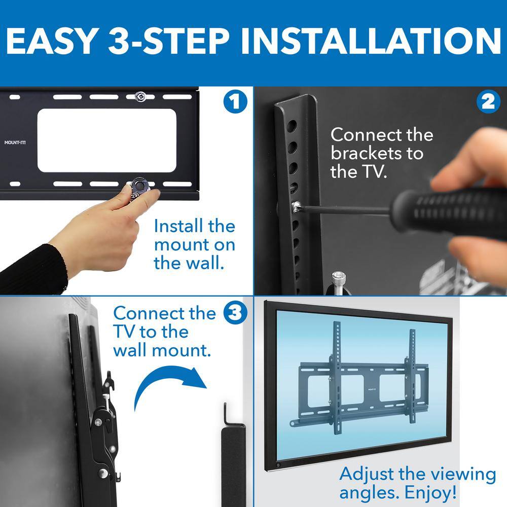 mount-it! Weatherproof Outdoor TV Wall Mount For 37 in. to 80 in. Screen Sizes MI-383