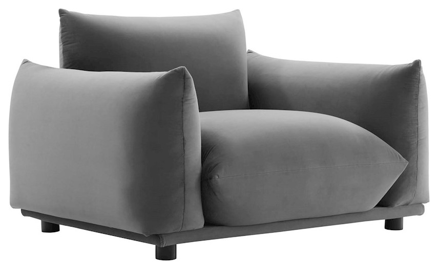 Modway Furniture Copious Performance Velvet Armchair   Transitional   Armchairs And Accent Chairs   by GwG Outlet  Houzz