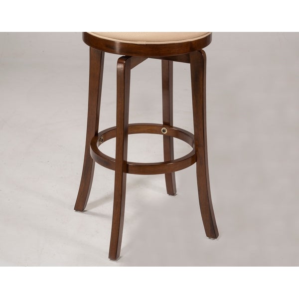 Hillsdale Jefferson Wood Swivel Stool， Brown Cherry